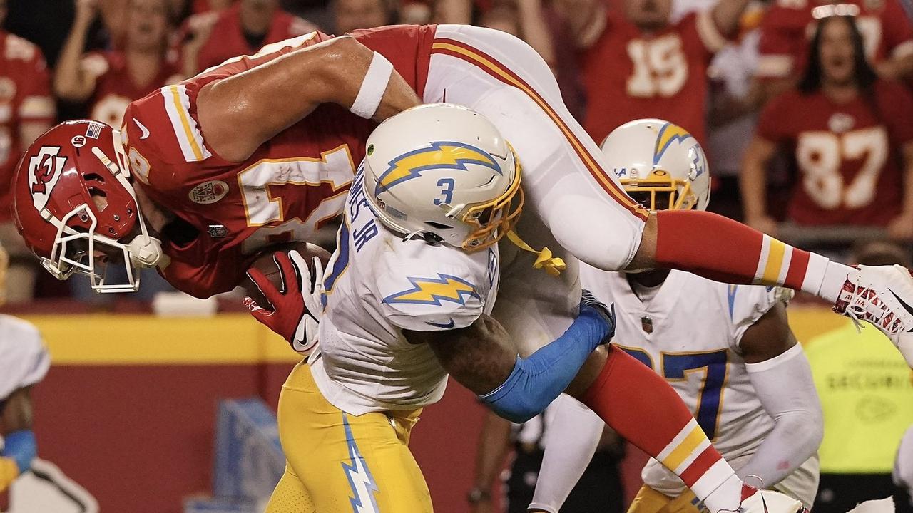 NFL 2022: Derwin James tackle on Travis Kelce video, WWE spinebuster, Chiefs  defeat Chargers