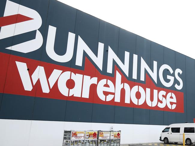 MELBOURNE, AUSTRALIA - AUGUST 04: Bunnings Warehouse is seen in Maribyrnong on August 04, 2020 in Melbourne, Australia.  Retail stores across Melbourne will close to customers as further stage 4 lockdown restrictions are implemented in response to Victoria's ongoing COVID-19 outbreak. The new rules, which come into effect at 11:59 on Wednesday 5 August, will see the majority of retail businesses like clothing, furniture, electrical and department stores will be closed to the public for the duration of the stage 4 restrictions. Businesses will be able to operate click and collect services with social distancing and contactless payments. Supermarkets, grocery stores, bottle shops, pharmacies, petrol stations, banks, news agencies and post offices will remain open during the lockdown. Melbourne residents are subject to a curfew from 8pm to 5am, must stay within a 5km radius of their homes along with limits on hours of exercise, while all students will return to home learning and childcare centres will close. (Photo by Daniel Pockett/Getty Images)