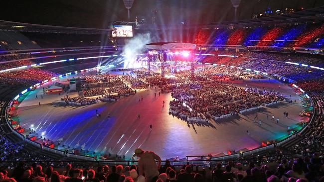 Crowds at the WWE Super Show-Down Wrestling at the MCG. Picture: Mark Stewart