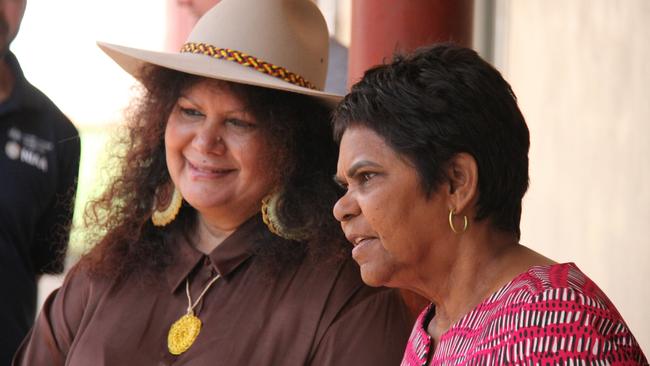 Federal minister for Indigenous Australians Malarndirri McCarthy and Lingiari MP Marion Scrymgour. Picture: Gera Kazakov