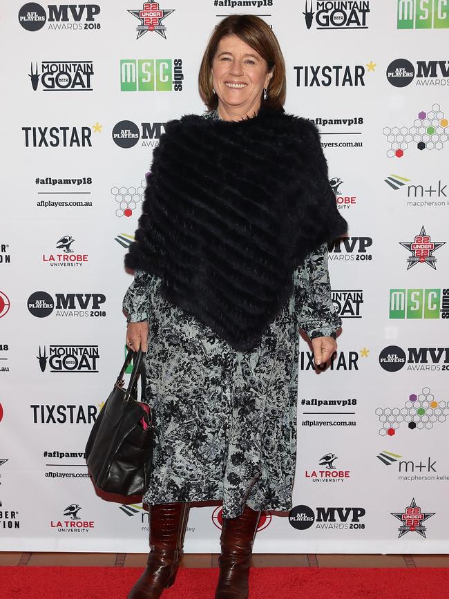 Caroline Wilson poses during the 2018 AFL Players' MVP Awards at the Basement on August 30, 2018 in Melbourne, Australia. Picture: Scott Barbour