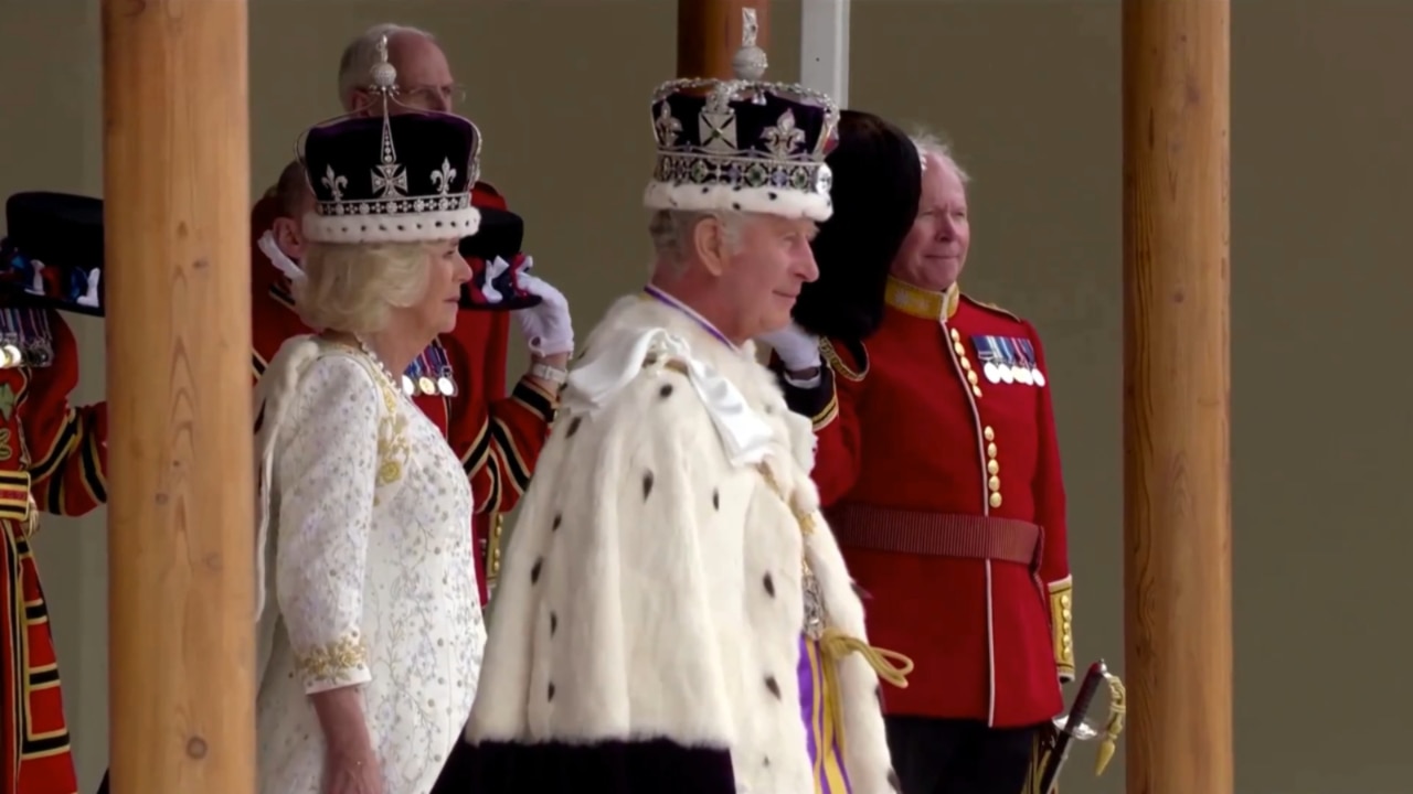 WATCH: King Charles and Queen Camilla receive epic Royal Salute