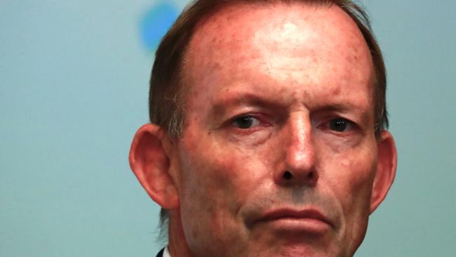 Former Australia Prime Minister Tony Abbot speaks to the media during a press conference after attending a forum on technology, innovation and trade, amid Chinas rising military threats, in Taipei, Taiwan, 8 October 2021. Taiwan  has been facing intensifying threats from China whilst building better relations with Japan, the US, the UK, Australia, Canada as well as other European countries including Lithuania, Czech Republic, Poland, France. (Photo by Ceng Shou Yi/NurPhoto via Getty Images)