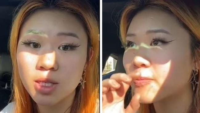 Social media influencer Lizzie Cao was left shaken when recounting what happened to her in a Sydney car park. Picture; TikTok.