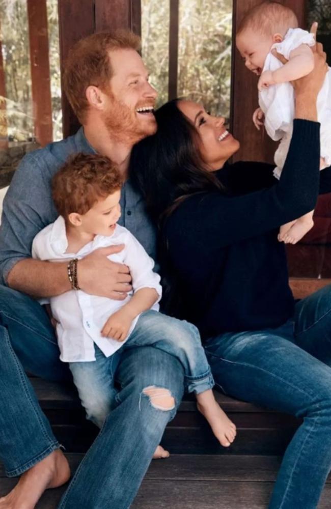 Prince Harry and Meghan Markle with Archie and Lilibet. Picture: Alexi Lubomirski/Handout/The Duke and Duchess of Sussex.