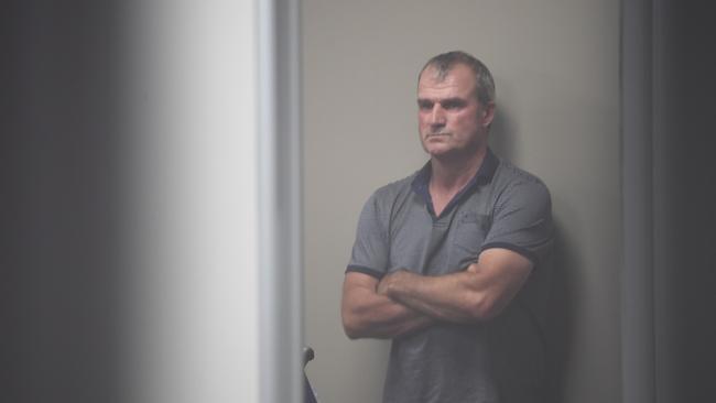 Horse trainer Darren Weir is seen inside of the Victorian Racing Club's headquarters during a show cause hearing in Melbourne, Monday, February 4, 2019. Trainers Darren Weir and Jarrod McLean to show cause to why they should be allowed to continue training. (AAP Image/James Ross) NO ARCHIVING