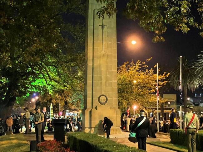 4000 people attended the Anzac Day Dawn Service at the Ballarat Cenotaph on April 25, 2022.