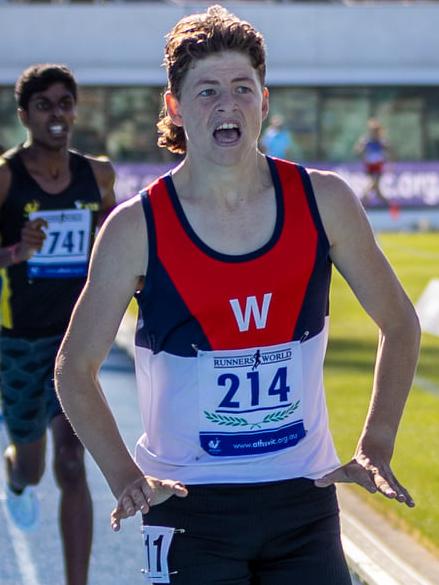 Ballarat's Archie Caldow is not only talented in athletics but he's also represented Victoria in AFL. Picture: Athletics Victoria.