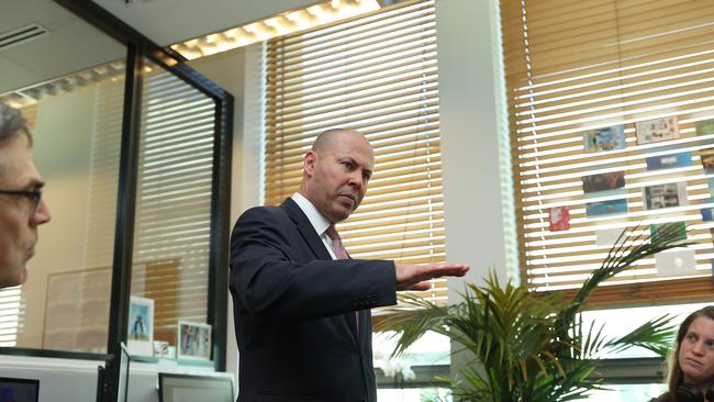 Journalists spoke with Treasurer Josh Frydenberg and other Treasury officials ahead of the budget. Picture: Gary Ramage