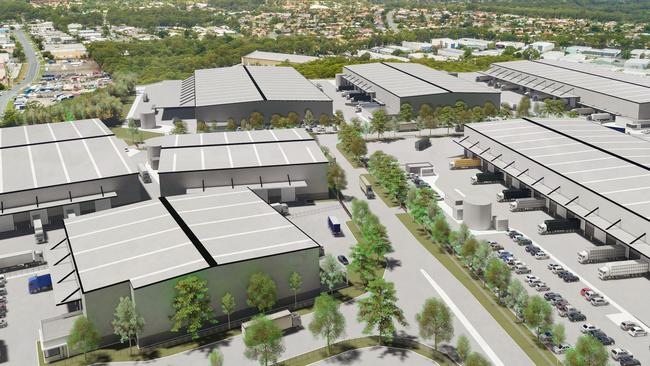 Artist impression of the Gold Coast Logistics Hub planned for former Colgate-Palmolive site at Arundel. Photo: Supplied