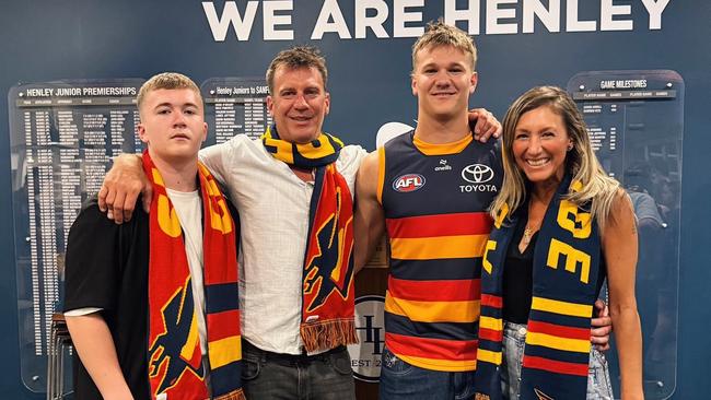 Tyler Welsh after his was officially picked by the Crows. Picture: Adelaide FC