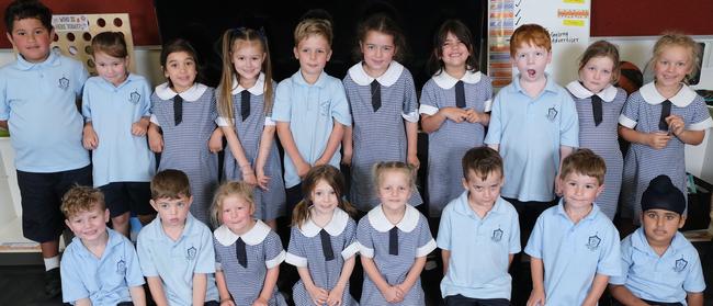 Holy Family Primary School Bell Park Prep TB Back Row Left to right - Zymani Kirby, Sophie Knezevic, Zoe Gorup, Aliyah Saraci, Harry Amos, Josephine Lupton, Lucy Jelicanin, Ronan Laker, Abbie Lorimer, Anna Pestretsova Front Row Left to right - Logan Wilson, Deo Forman, Amelia Smith, Mary Walsh, Mia Billing, Darcy Billing, Lenny Pausak, Navtej Singh Arora Picture: Mark Wilson