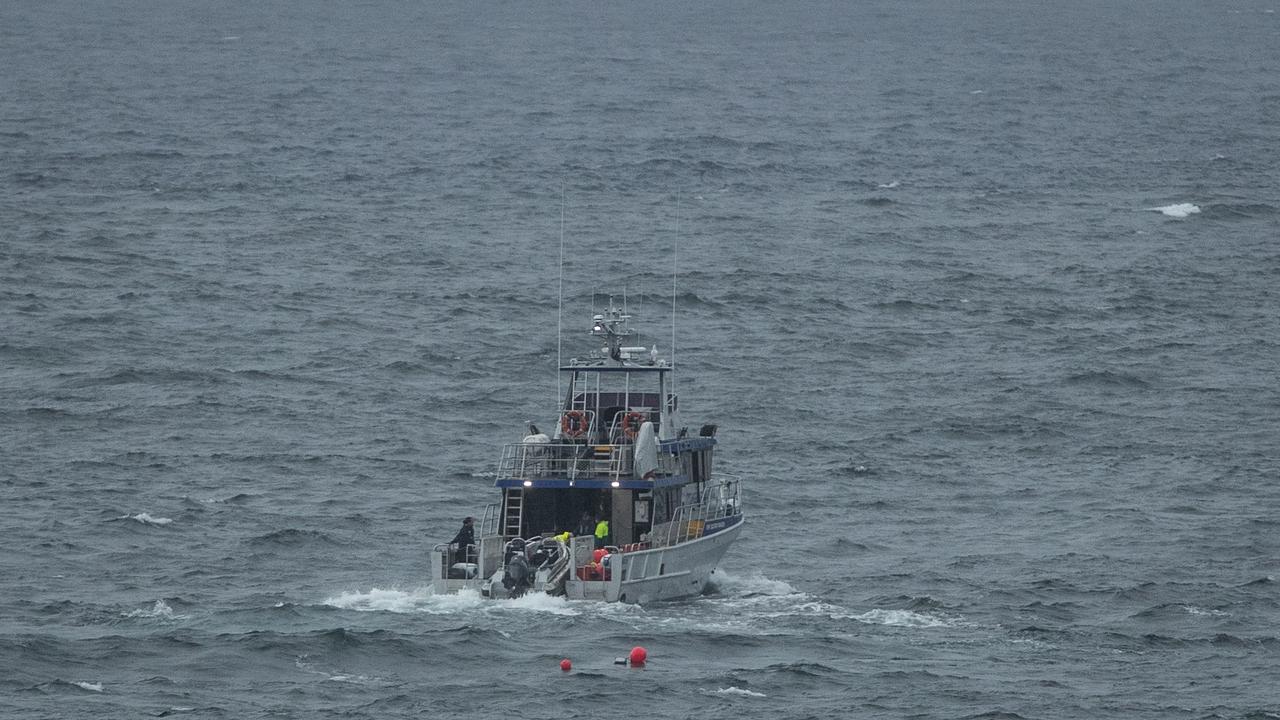 Fisheries NSW vessel off Bondi. Picture: Julian Andrews.