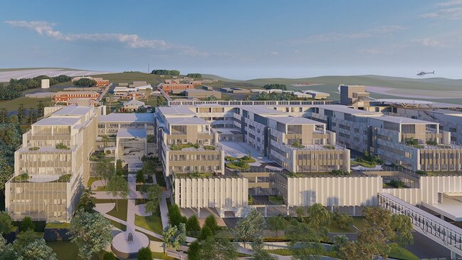 Artist impressions of the new Toowoomba Hospital at the site of the old Baillie Henderson Hospital site. Photo: Supplied.