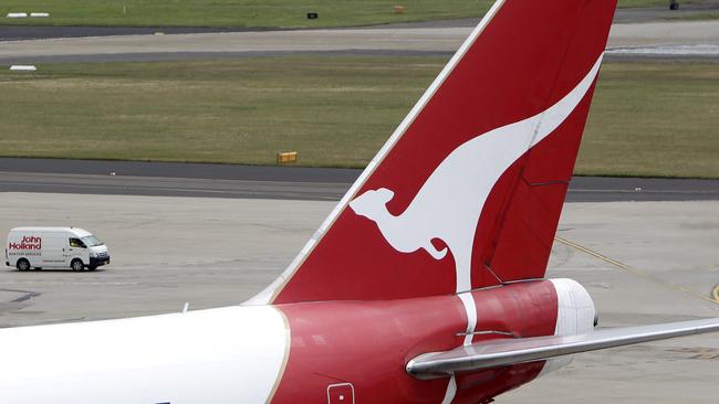 Sydney International airport where Qantas flights are nearly back to normal. Generic, plane, aircraft, Qantas, departures, holiday.