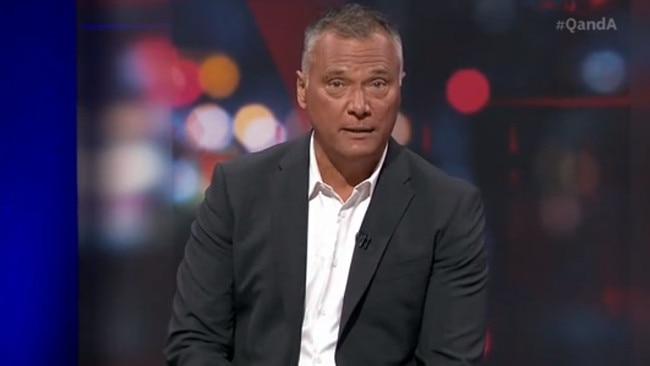 Stan Grant hosting ABC's Q+A program on Thursday, September 15, 2022 that discussed topics including the Queen's death, the future of the monarchy and colonisation.