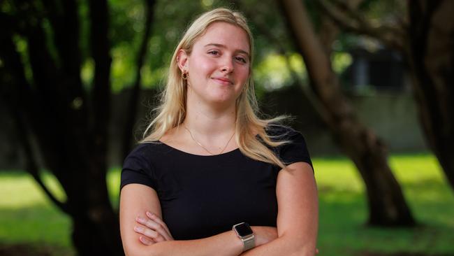 Sydneysider Lexis Dimitrijevic believes social media is normalising violence for young people. Picture: Justin Lloyd.