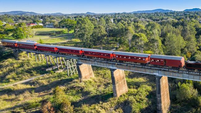 The Mary Valley Rattler as it winds its way across the Gympie region.