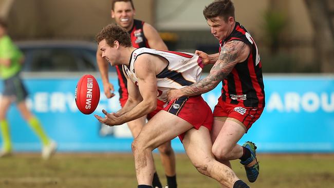 Plympton v Flinders Park, South Australia, Saturday, July 8 2017. (AAP Image/James Elsby)