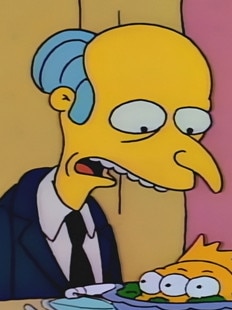 Mr Burns is voiced by Shearer.