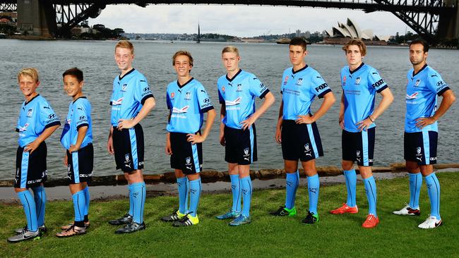 Sydney FC Academy players back on early 2016. Harry Van der Saag is fifth from the left.