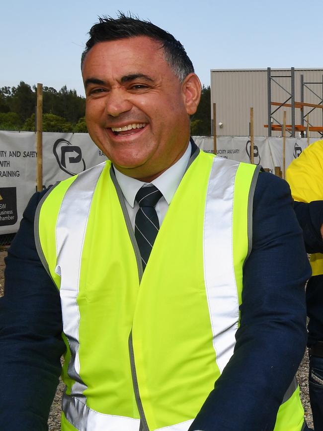 NSW Deputy Premier John Barilaro at Nirimba Education Precinct at Quakers Hill on Monday. Picture: AAP