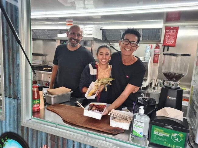 Salvatore Cicchelli, Sabrina Rampi and their daughter Camilla started the Mount Jukes Family Farm food truck in July 2021. Photo: Contributed