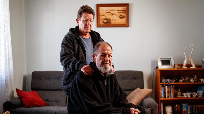 Claus Burg and his wife Lynda at their Brahma Lodge home in July 2019. Picture: Matt Turner