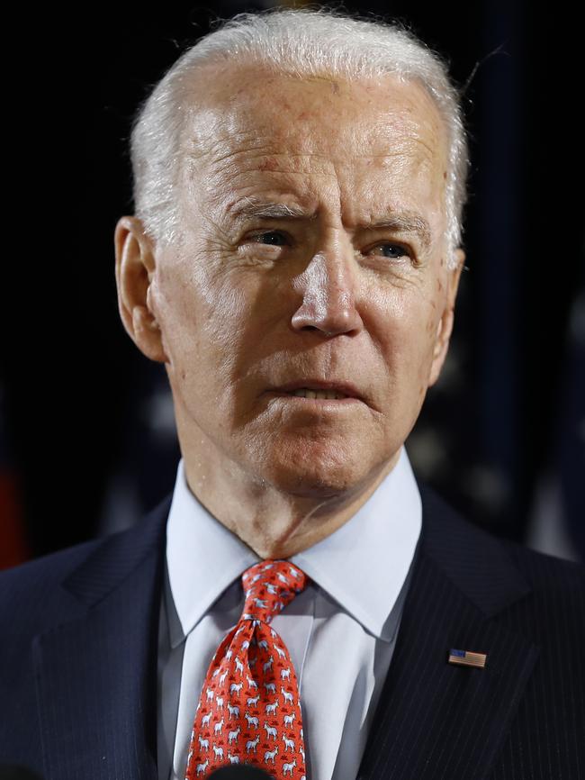 Democratic presidential candidate Joe Biden. Picture: AP