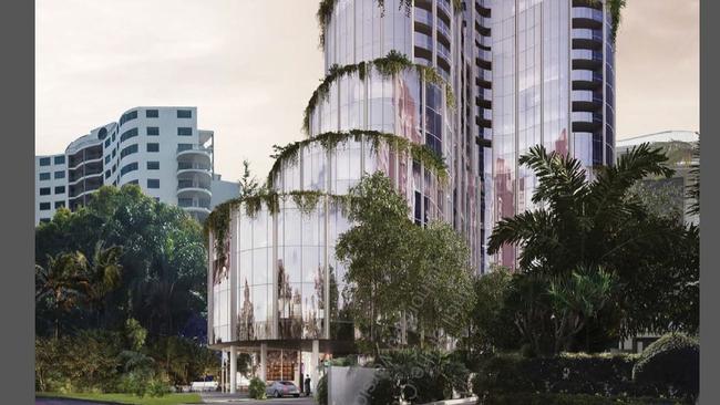 Artist’s impression of the Winten No. 50 tower planned for Main Beach.