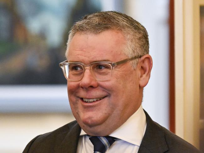 CANBERRA, AUSTRALIA  - NewsWire Photos - May 13, 2025: Murray Watt arrives at the swearing-in ceremony at Government House, Canberra. Picture: NewsWire / Martin Ollman