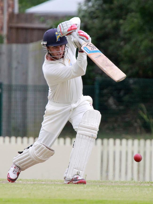 Wallis in action with the bat. Photo: Mike Batterham