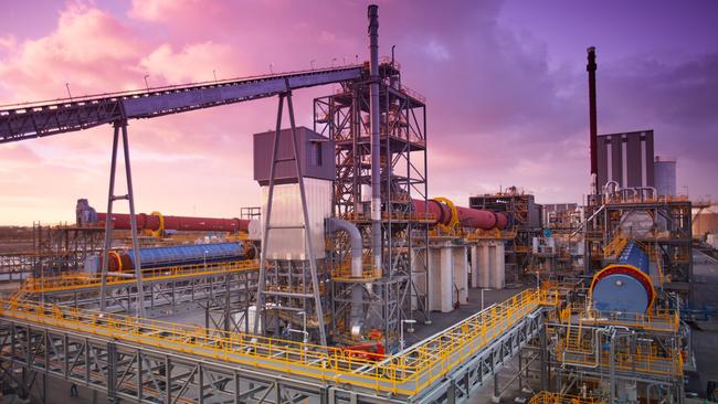 The Tianqi lithium hydroxide plant at Kwinana, south of Perth.