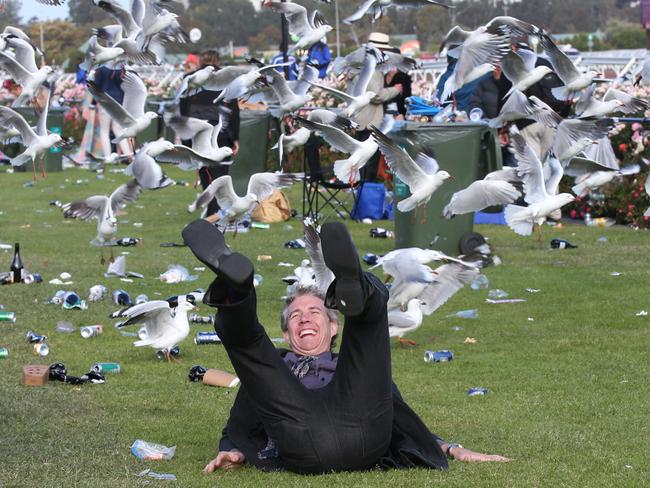 Melbourne Cup 2017 Drunken Antics Begin At Flemington Photos Herald Sun 