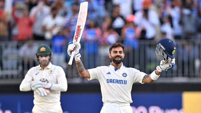 Virat Kohli’s Perth ton has proven a false dawn to date. (Photo by SAEED KHAN / AFP)