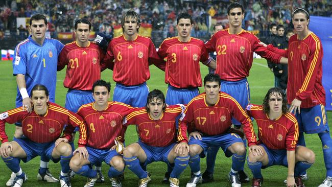 Garcia (No.21) with his Spain teammates at the 2006 World Cup.