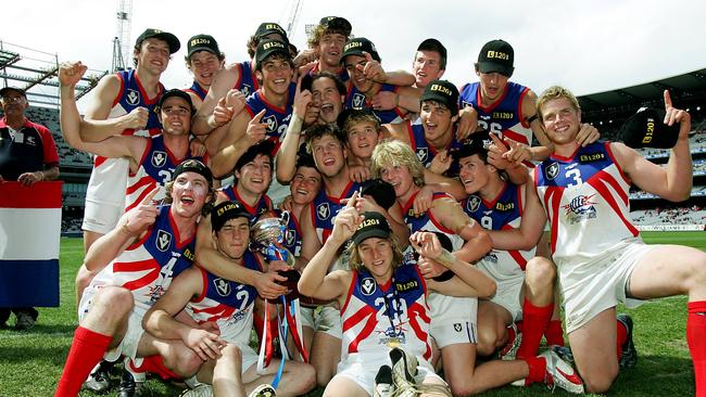 Gippsland celebrate the win. TAC Cup. Grand Final. Gippsland Power v Dandenong Stingrays. MCG.