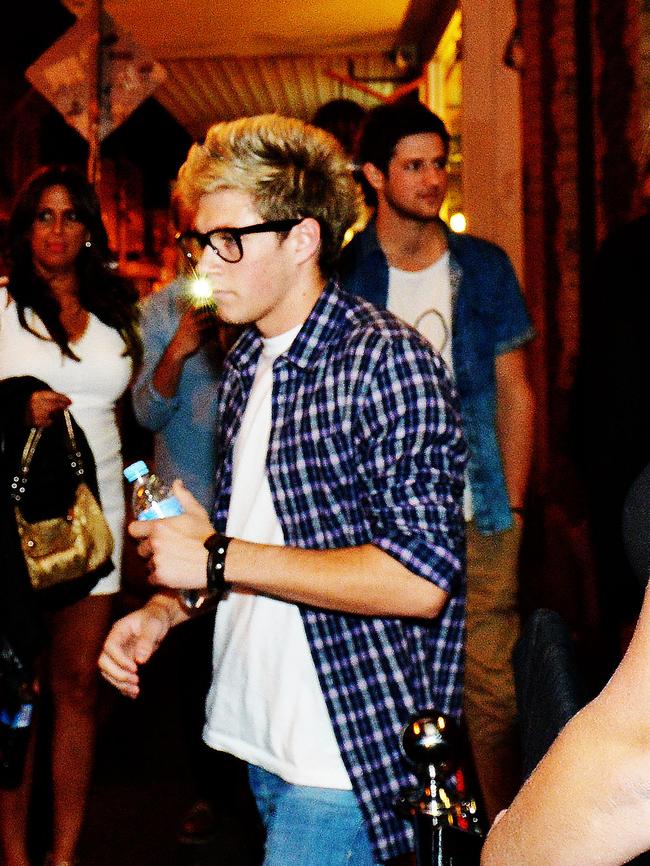 One Direction star Niall Horan leaving Boutique. Picture: Tim Carrafa