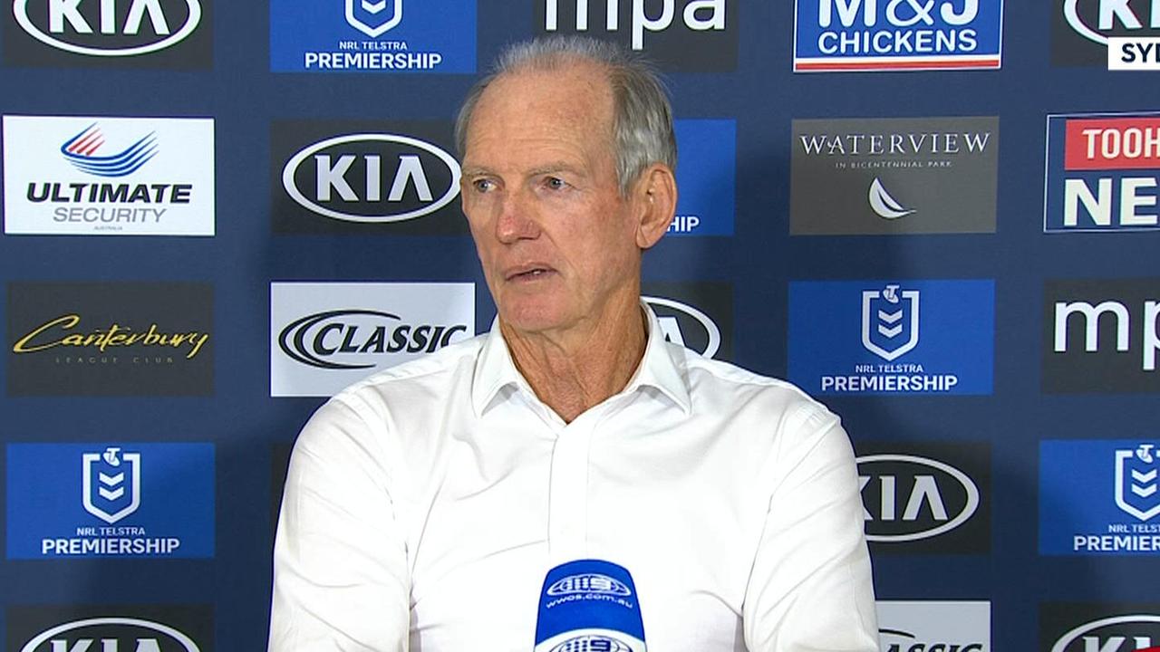 Wayne Bennett expressed his anger with the Bulldogs' antics