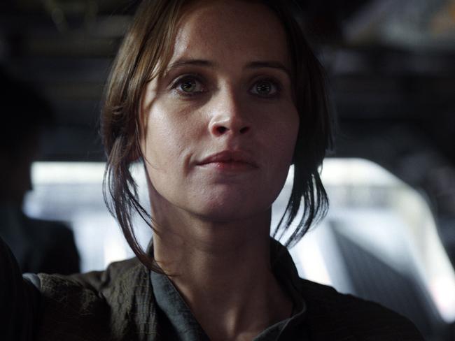 Felicity Jones as Jyn Erso in a scene from Rogue One: A Star Wars Story. Picture: Lucasfilm Ltd via AP