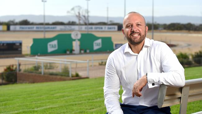 Former Harness Racing SA chairman George Fiacchi at Globe Derby Park. Picture: Naomi Jellicoe