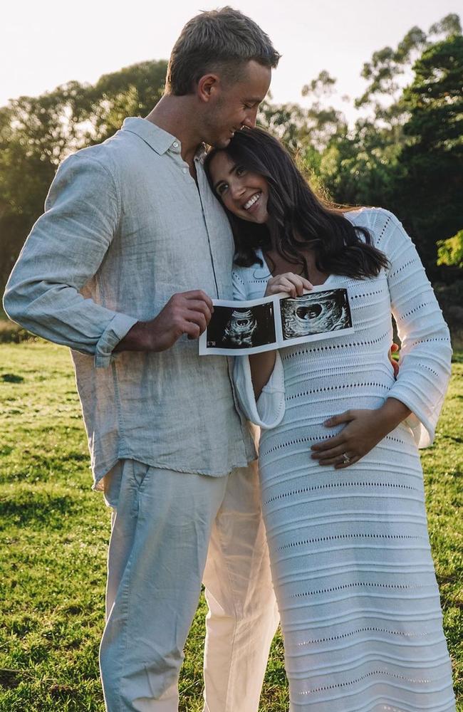 Darcy and Grace Parish’s baby is due in July 2024. Picture: Instagram