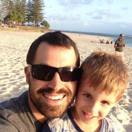 Nathaniel Beesley, with 4-year-old son Freddie, died on March 17, 2017, while working in a Tasmanian mine.