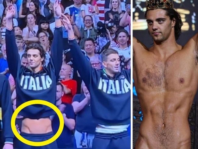 Italian swimmer Thomas Ceccon is an adonis.