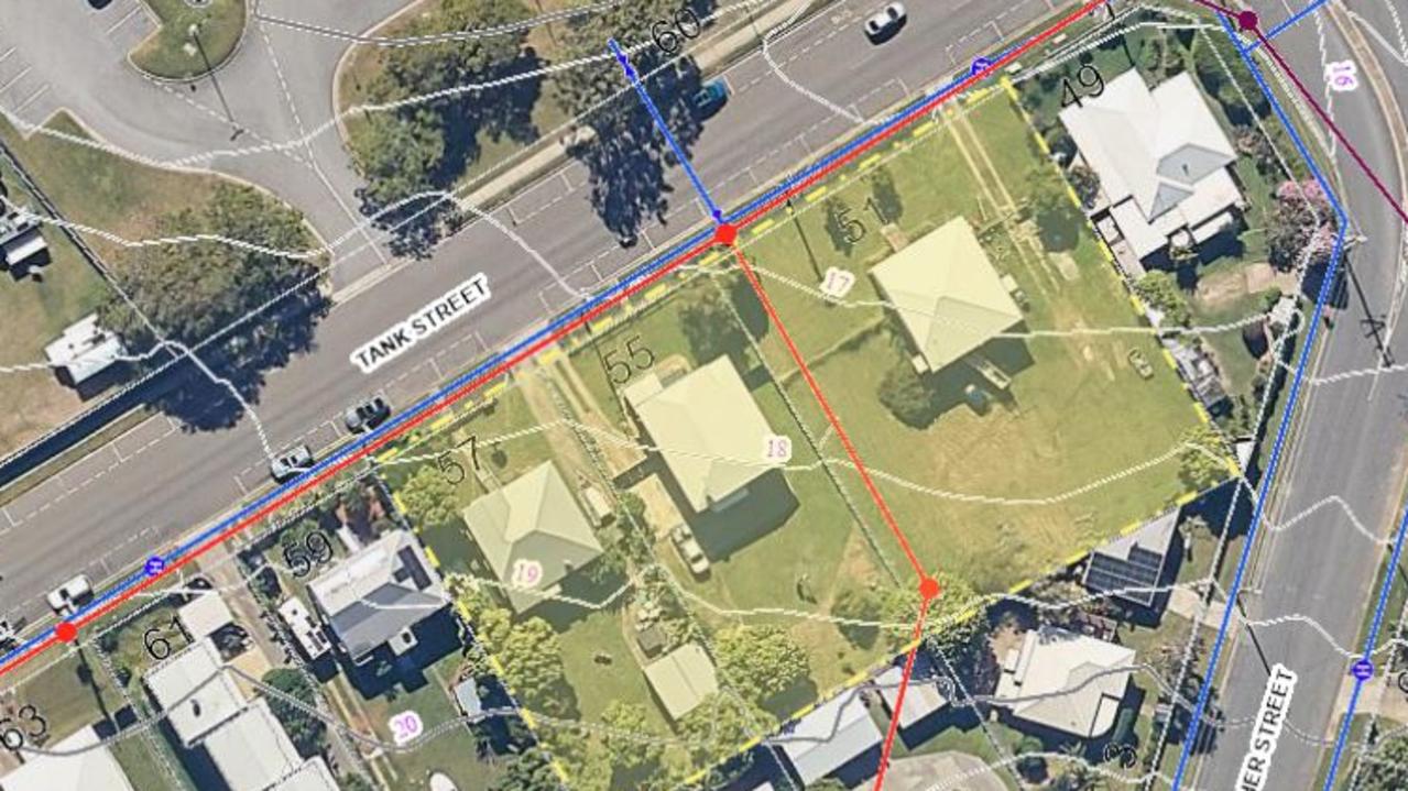 This image shows the site for the proposed childcare centre in Tank Street, Gladstone.