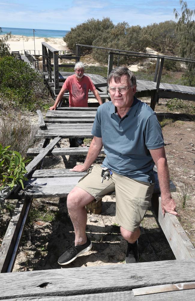 Couran Cove unit owner David Bowden and resident Mark Pitt. Picture Glenn Hampson