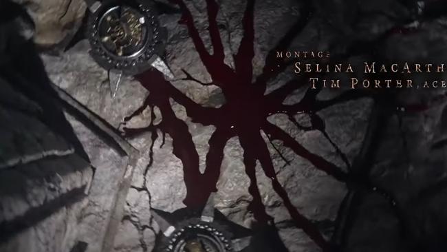 The cogs for King Jaehaerys (bottom) and Queen Alysanne (top). Note the many branches of blood flowing from them, representing all their children. Picture: Foxtel/Binge/HBO