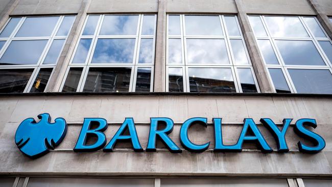 Barclays net profit tumbled 42 per cent in the first quarter. Picture: AFP