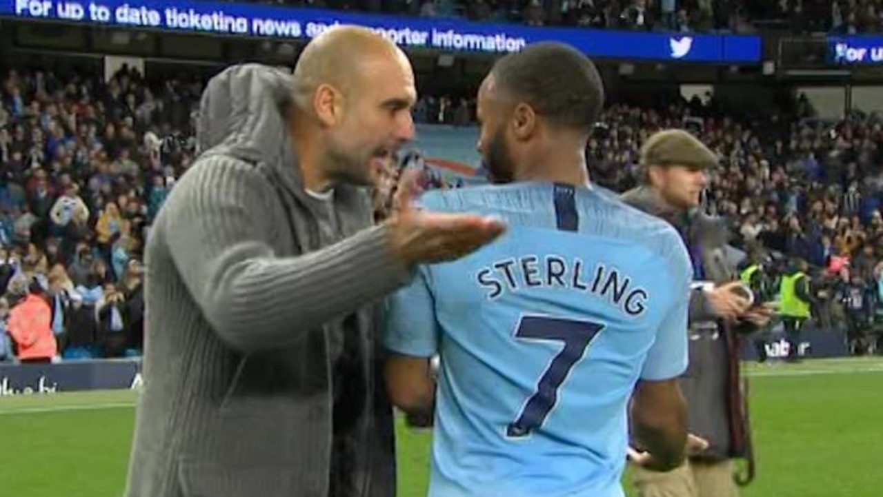 Pep Guardiola berated Raheem Sterling for his showboating antics