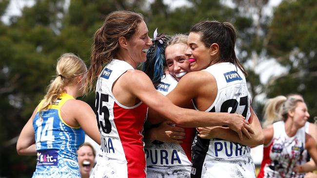 Cat Phillips, left, has signed with Essendon. Picture: Getty Images